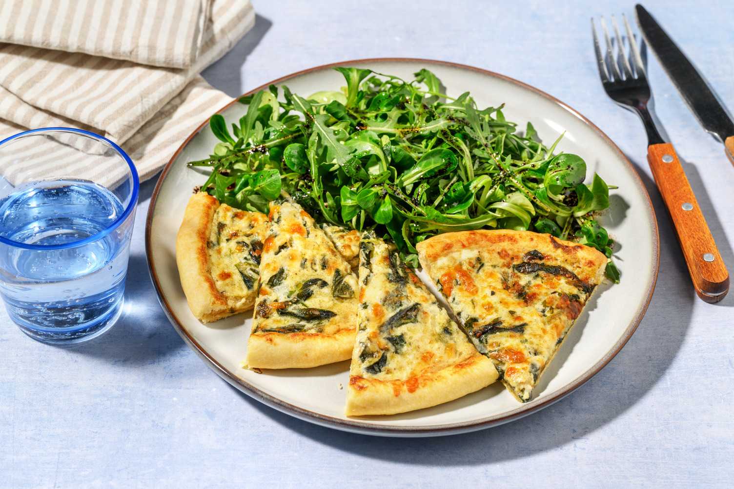 Tarte fine gouda-épinards à l'ancienne