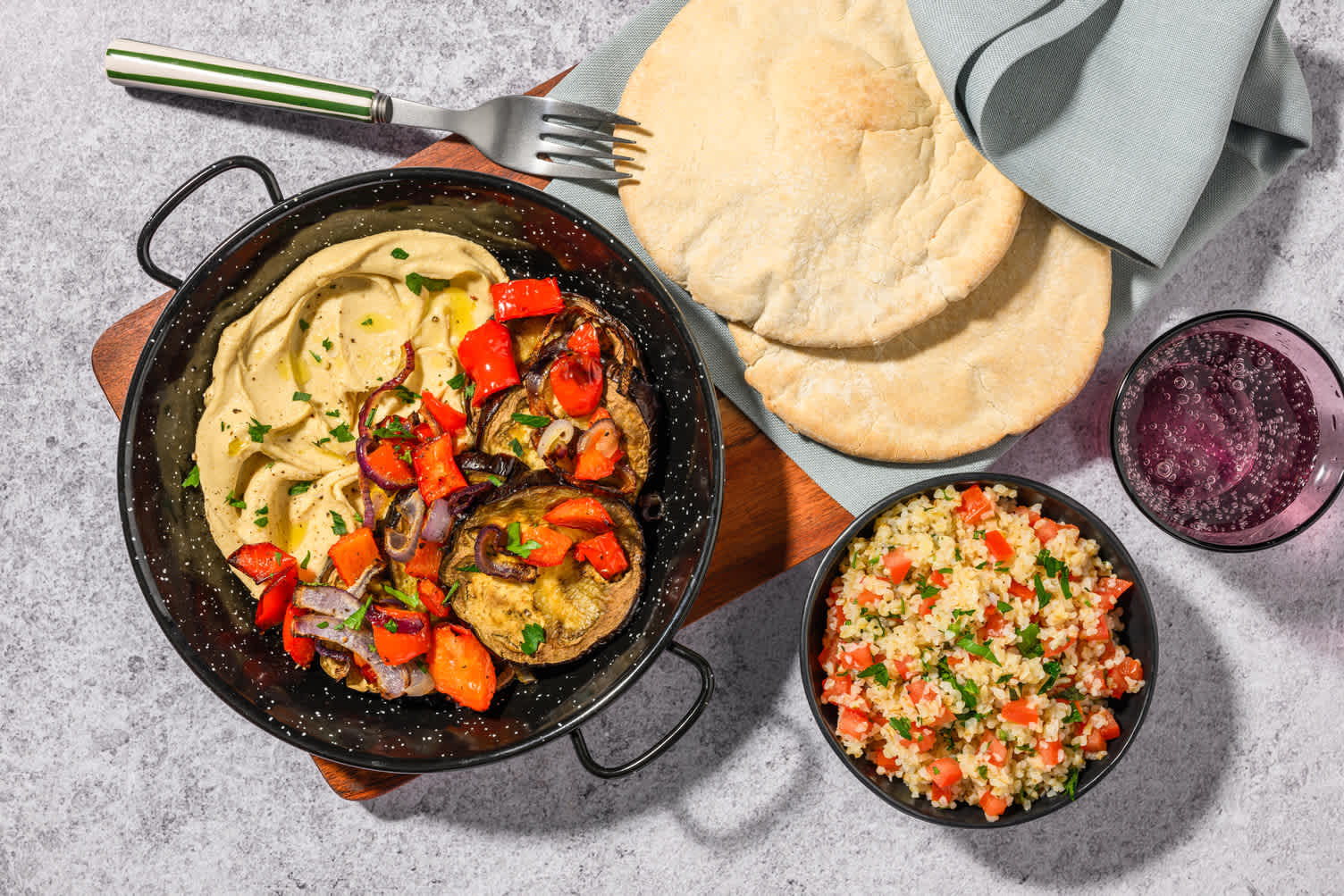 Bowl libanais : taboulé & houmous maison