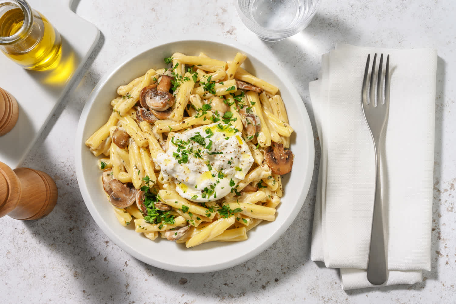 Nos iconiques pâtes saveur truffe & burrata