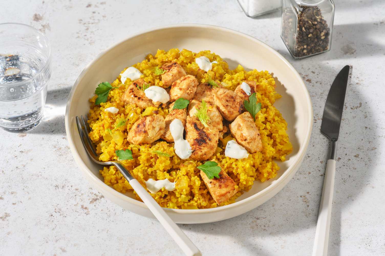 Poulet mariné citron-ail façon chich taouk 