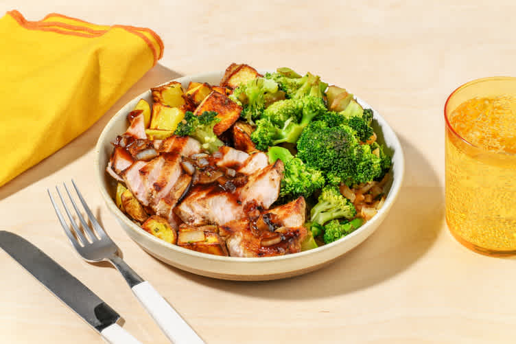 Carré de porc sauce fraise-balsamique