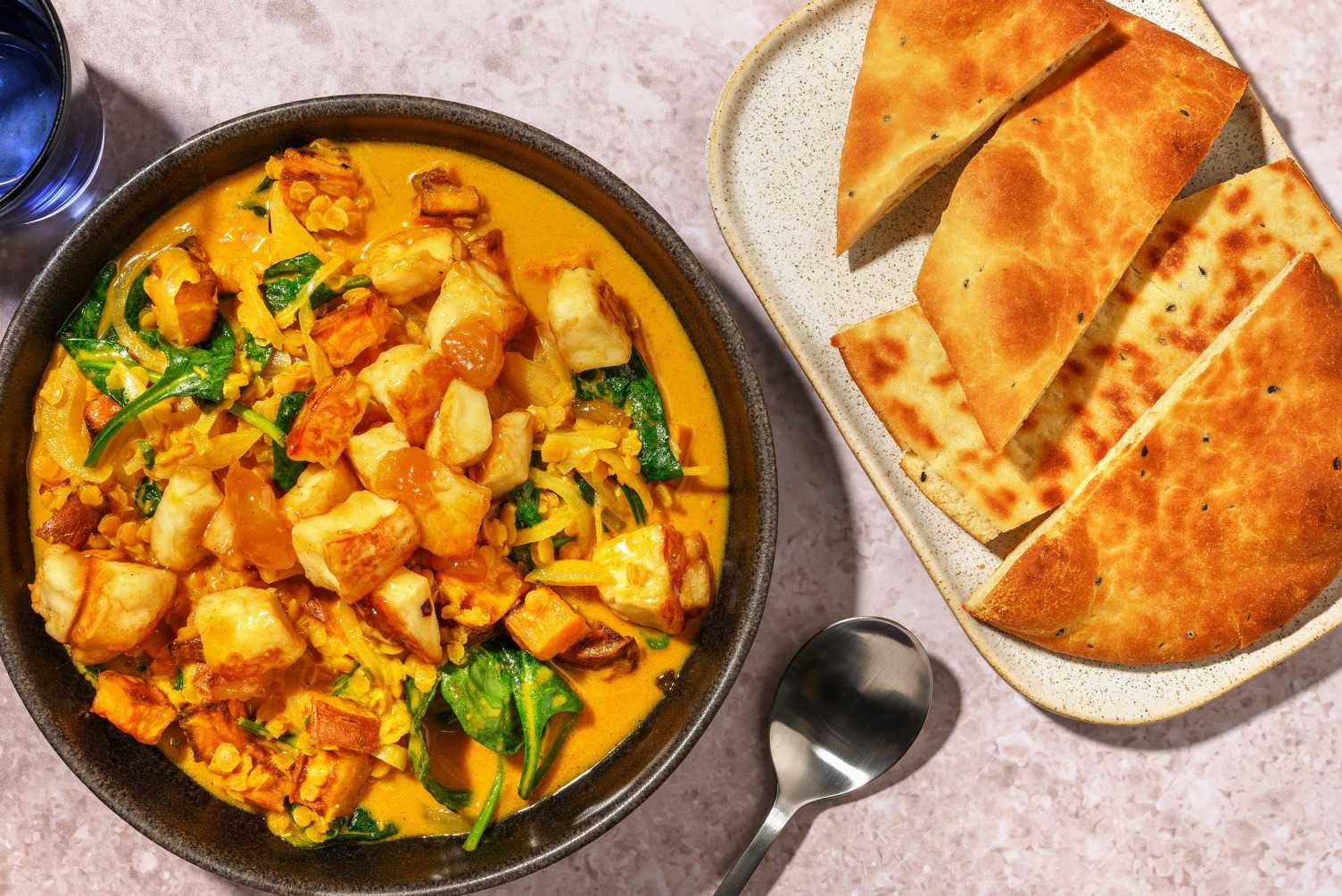 Mango Chutney Halloumi & Sweet Potato Dal