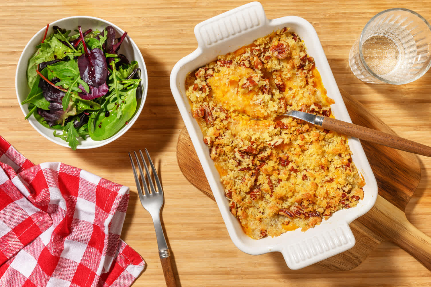 Crumble à l'Ossau-Iraty AOP & lardons