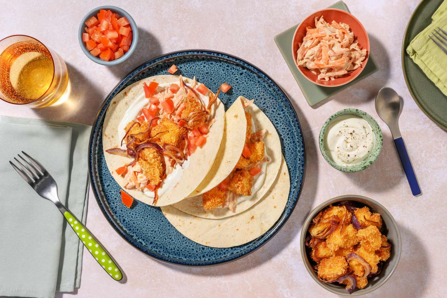 Tacos poulet croustillant au paprika fumé