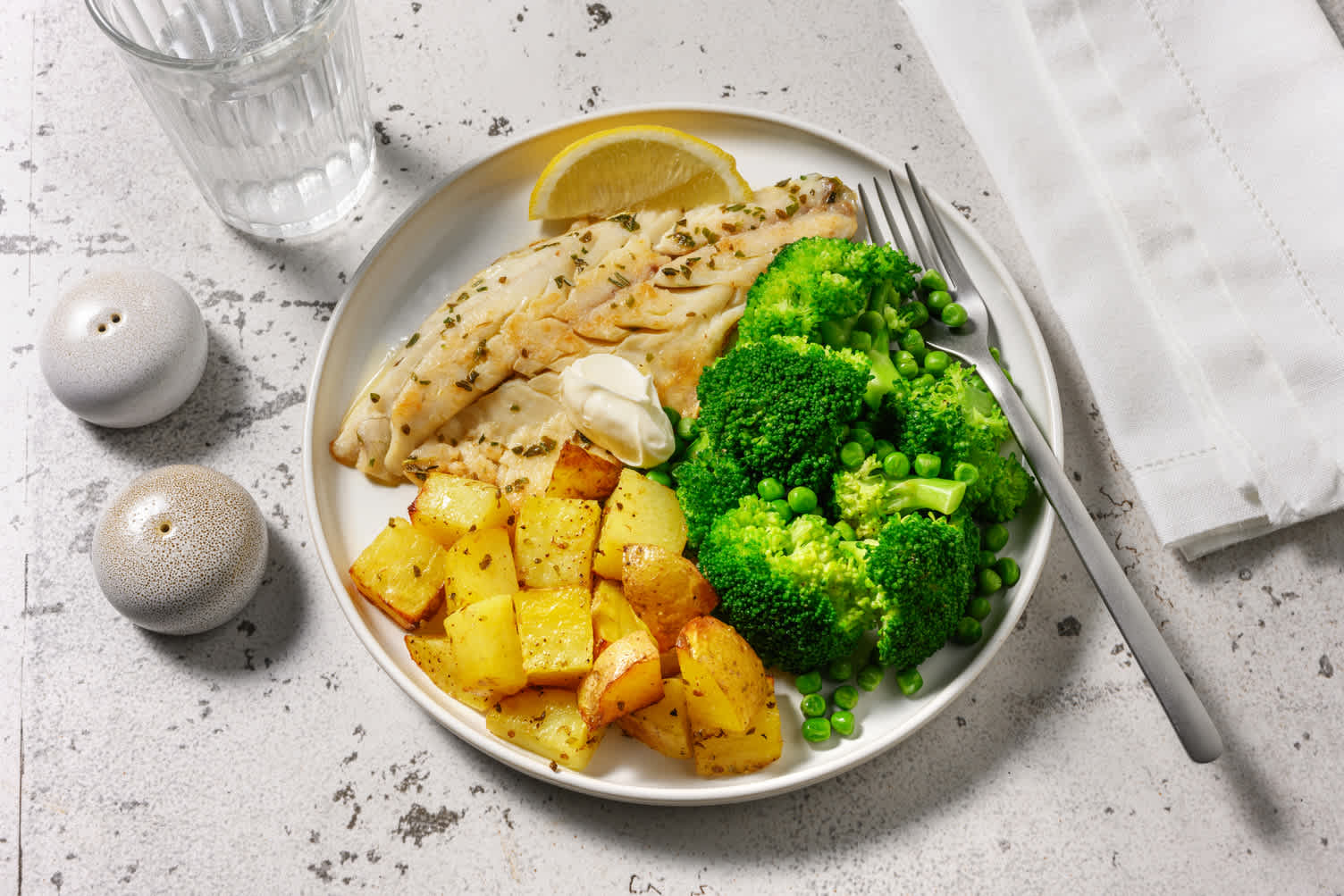 Lemon and Herb Sea Bass in Garlic Butter