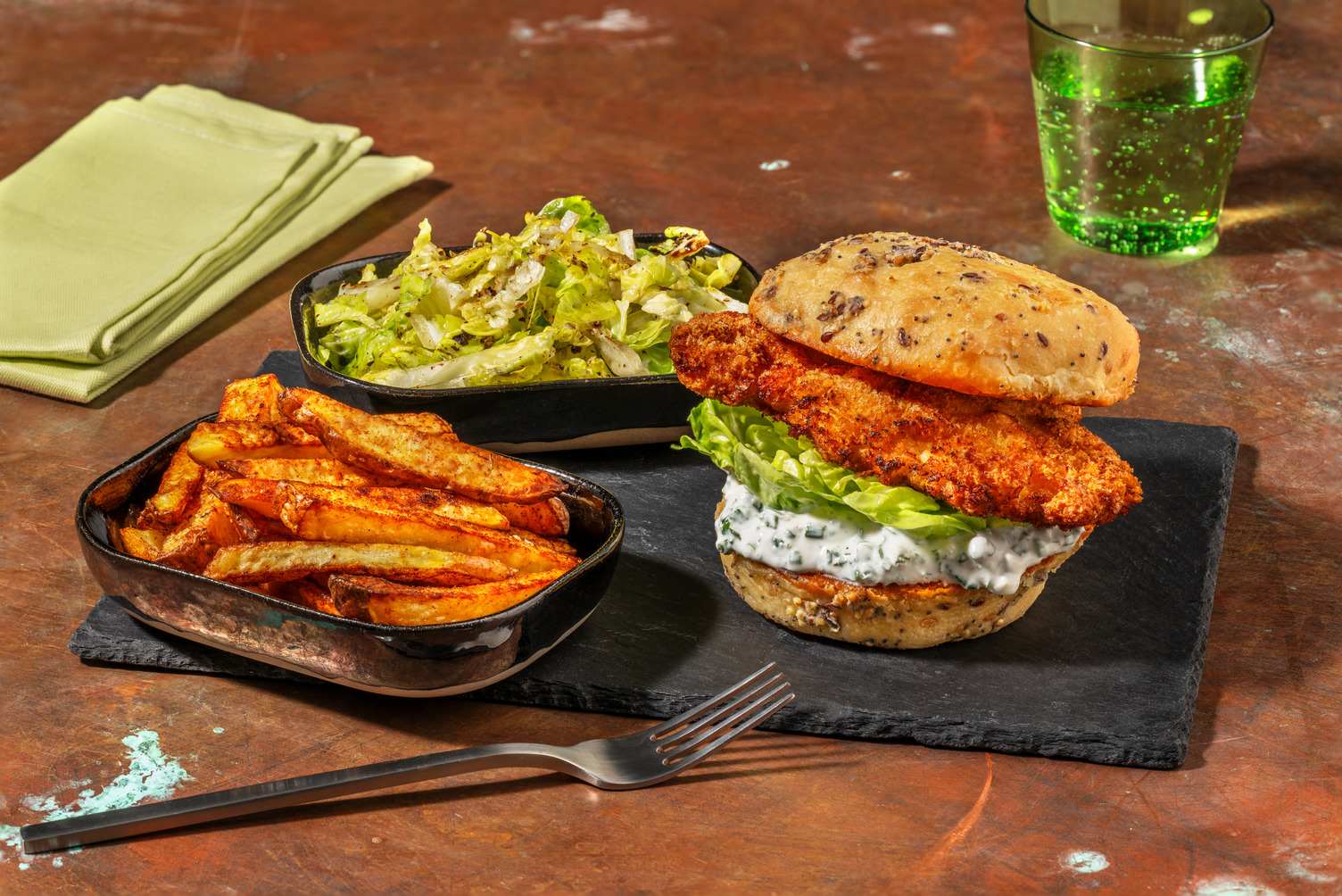Le Western : poulet & sauce ranch au bleu