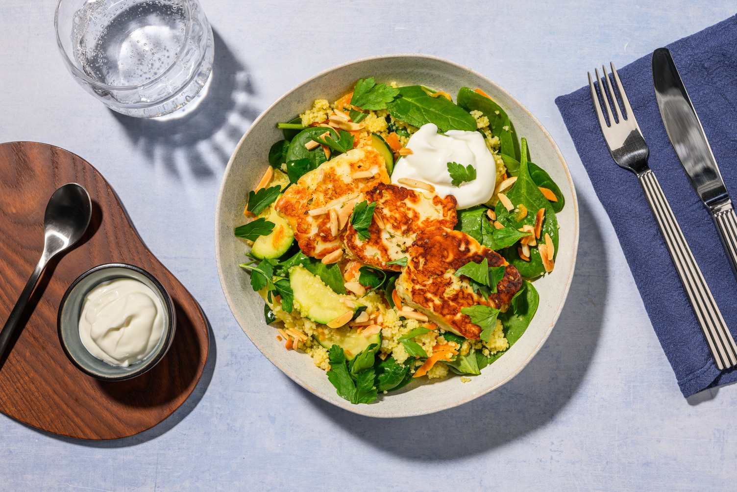 Herby-Honey Halloumi & Veggie Couscous