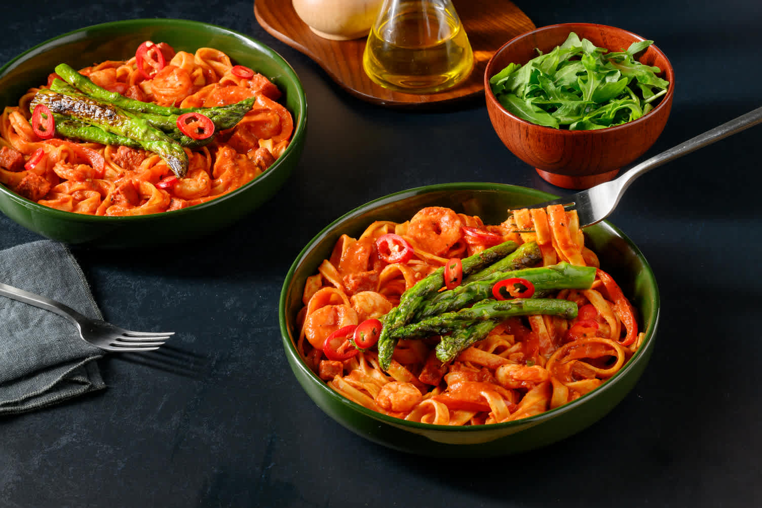 King Prawn, Chilli and Chorizo Fresh Tagliatelle