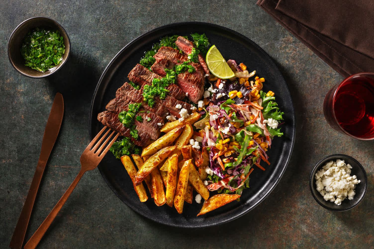 21 Day Aged Mexican Style Rump Steak & Chimichurri 