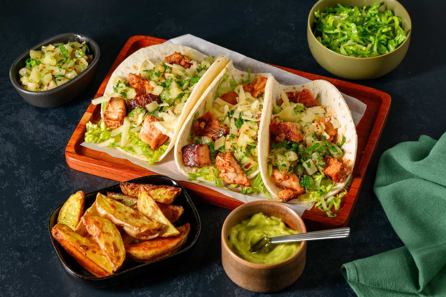 Chipotle Pork Belly Tacos and Pineapple Salsa