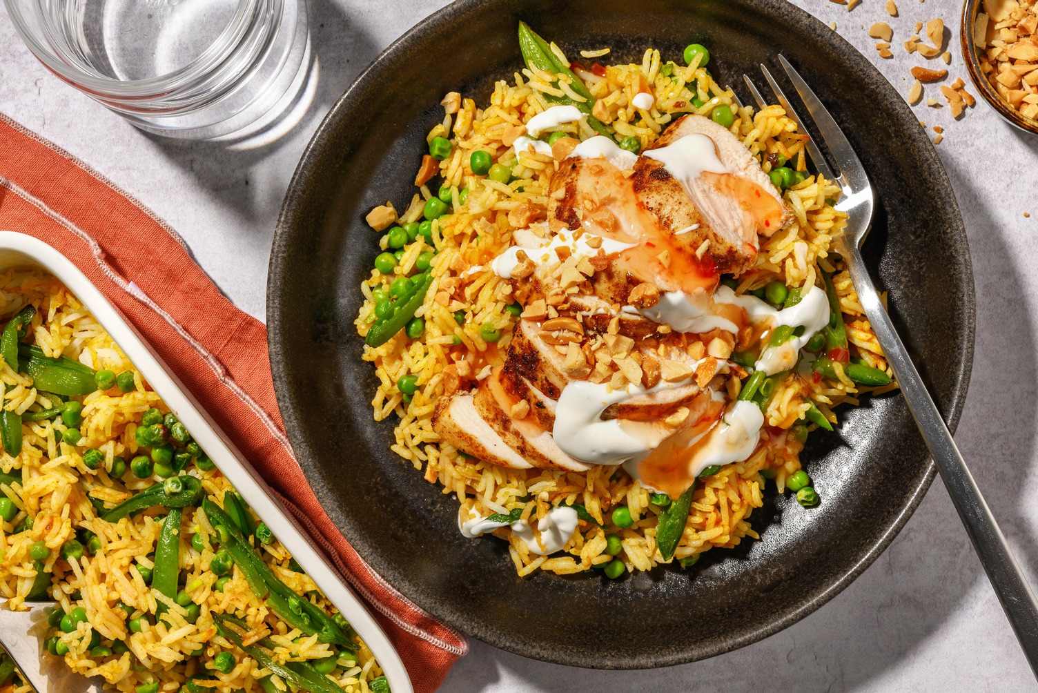 Spiced Chicken on Baked Thai Style Rice