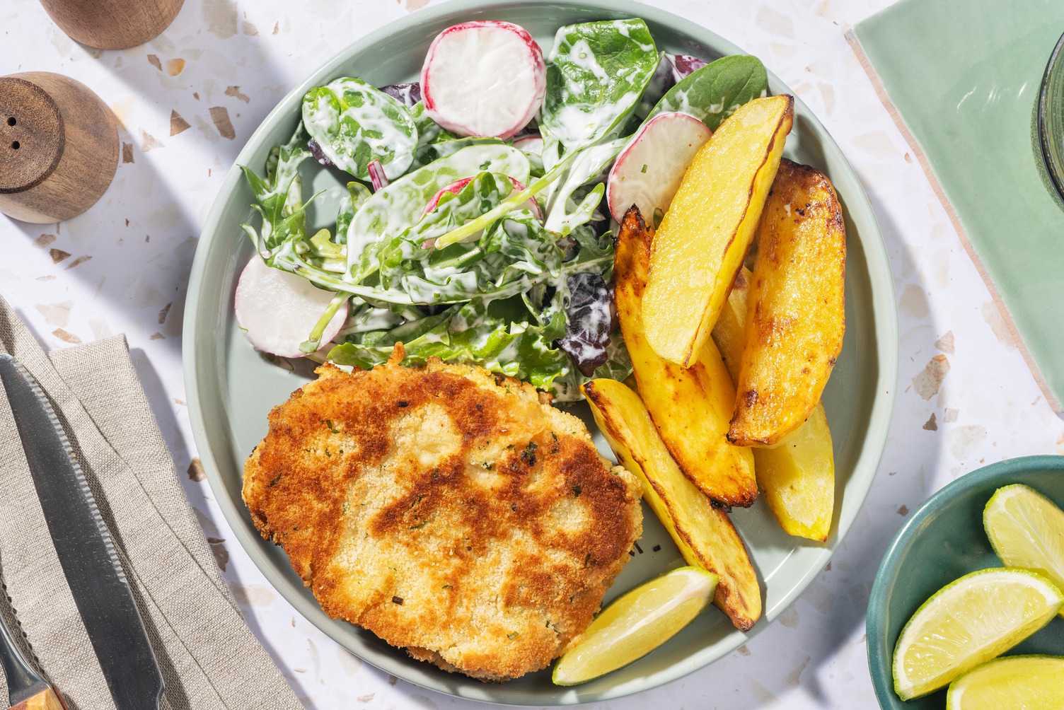 Knuspriges Kräuterschnitzel