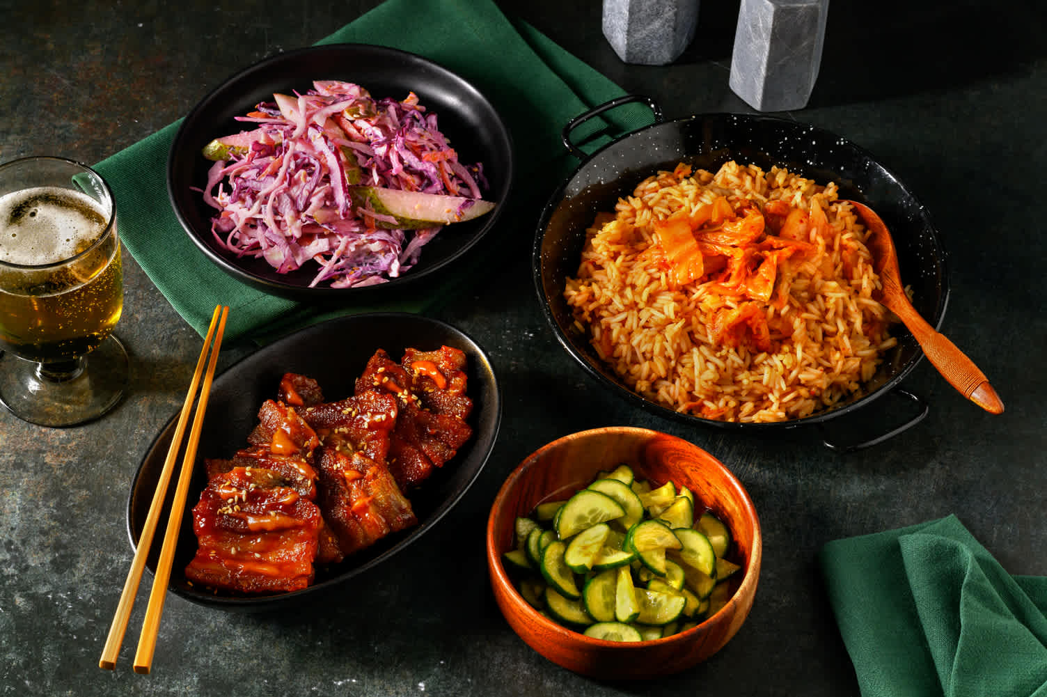 Korean Inspired Gochujang Pork Belly and Sesame Pear Slaw