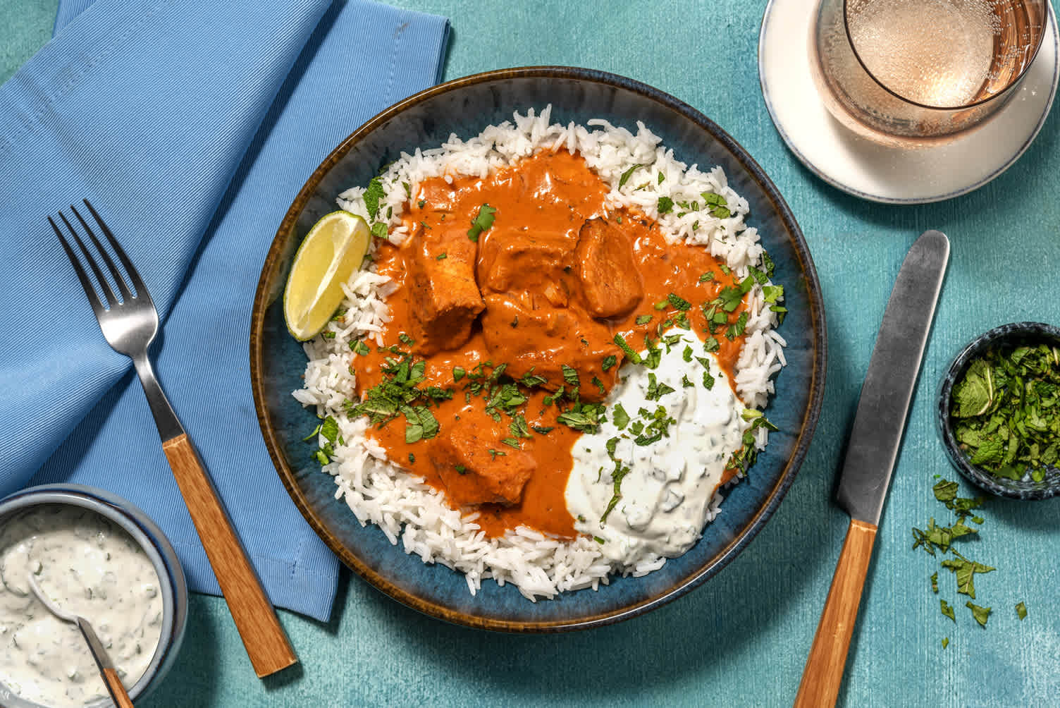 Kalkoenfilet in romige masalasaus