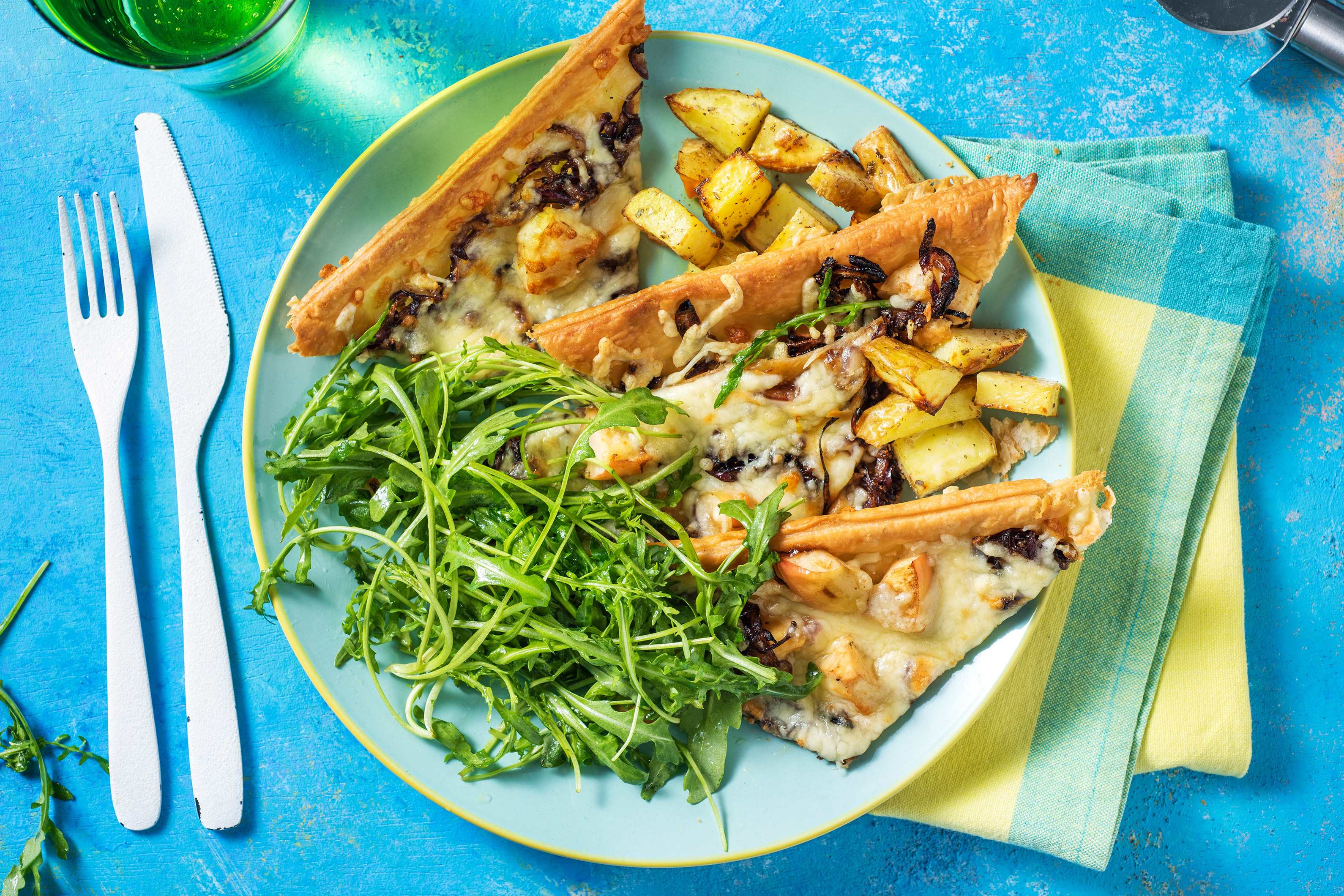 Apple, Red Onion & Cheese Tart