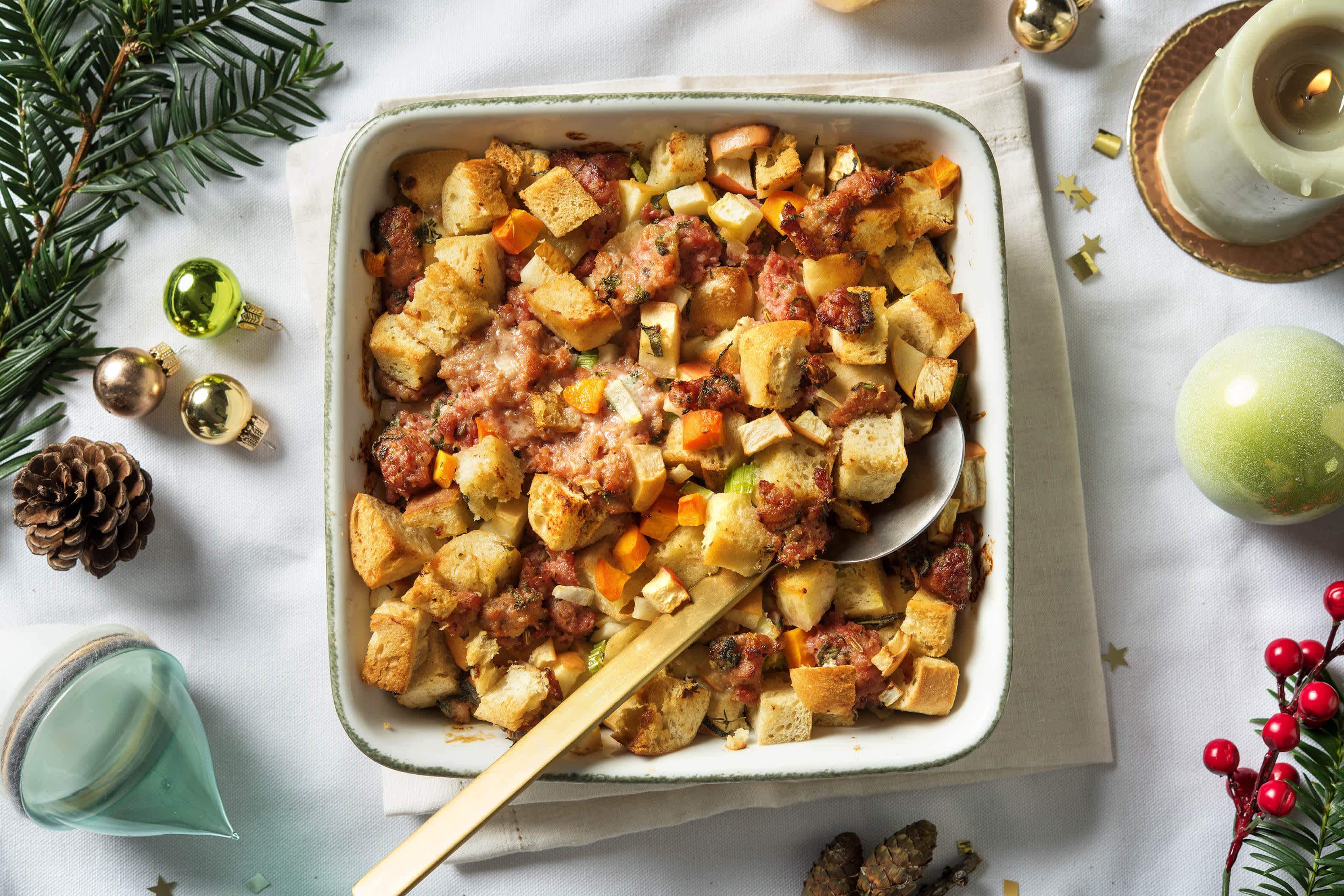 Farce à la saucisse et aux pommes