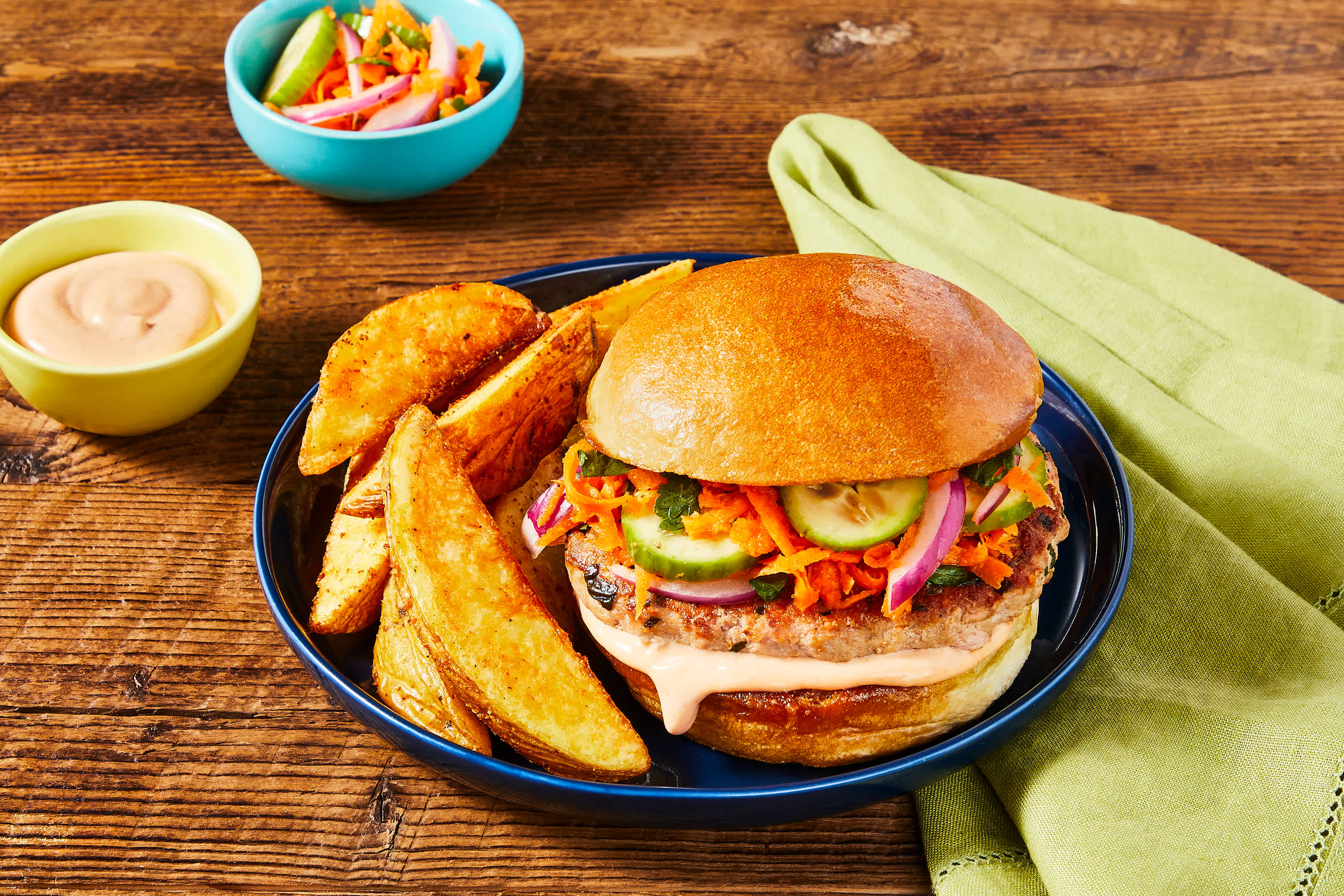 Banh Mi Style Pork Burgers