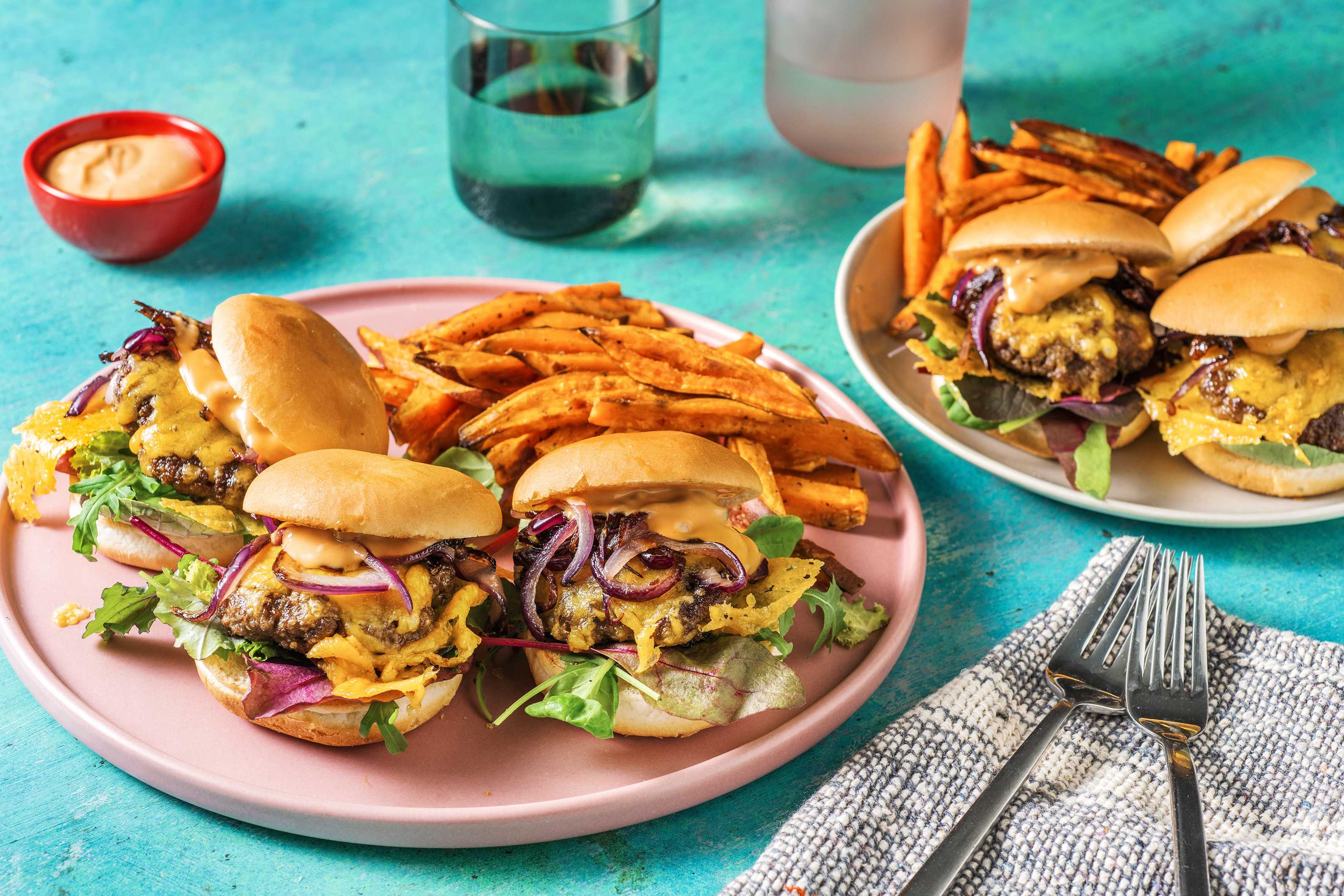 BBQ Cheeseburger Sliders
