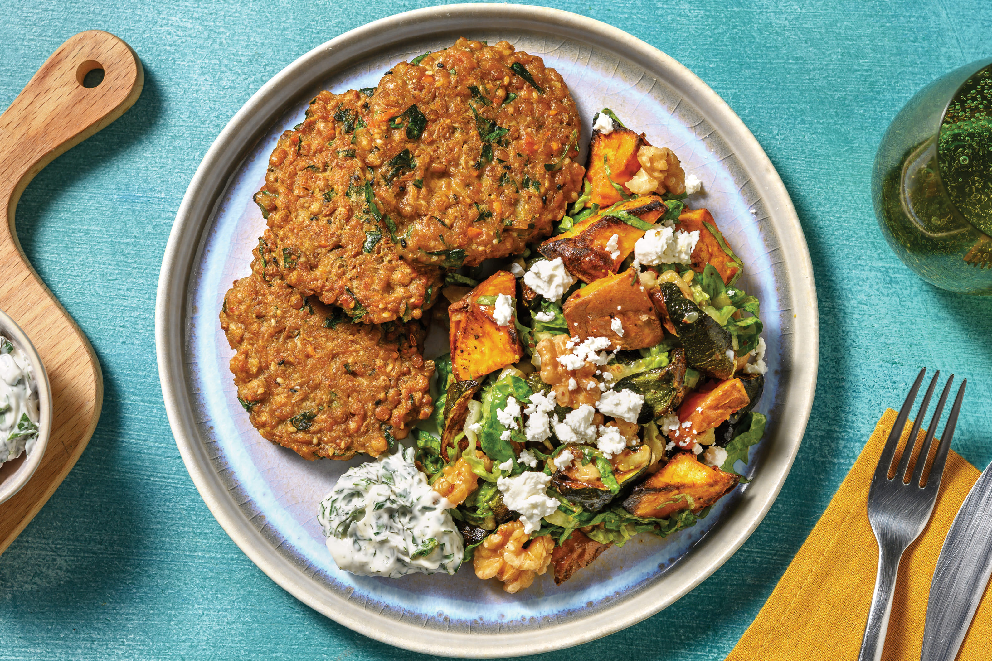 Dukkah-Spiced Lentil Patties