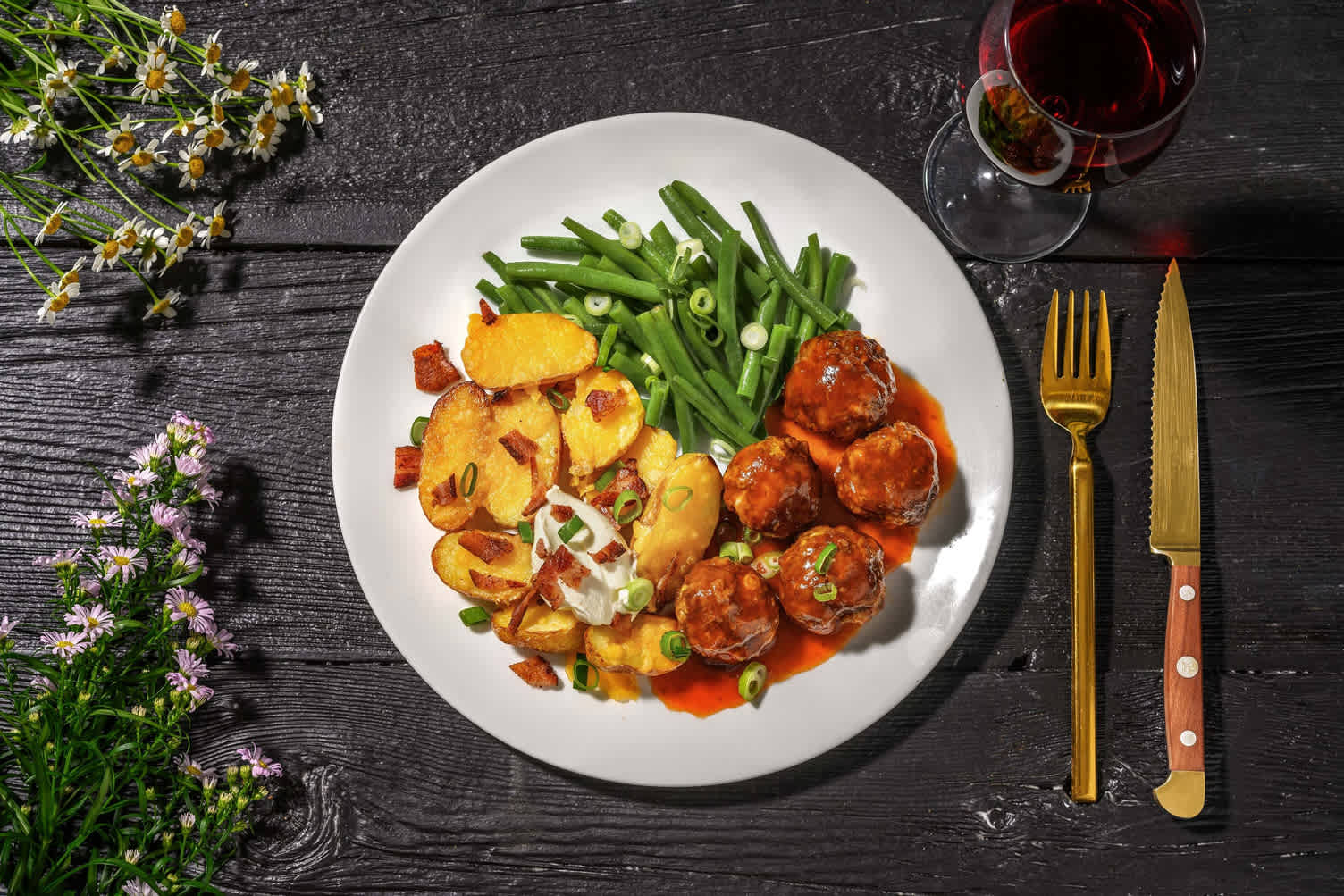 Boulettes de bison glacées