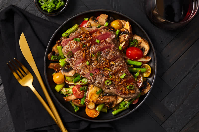 Sirloin Steak with Shallot Pan Sauce 
