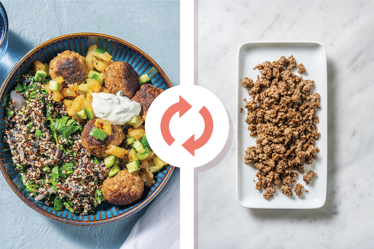 Caribbean Pork Meatballs & Quinoa-Millet Bowl