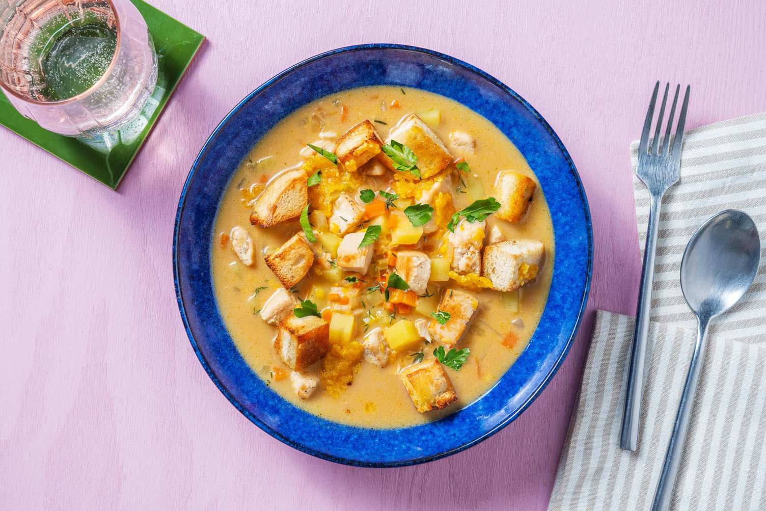 Chaudrée de poulet fromagée