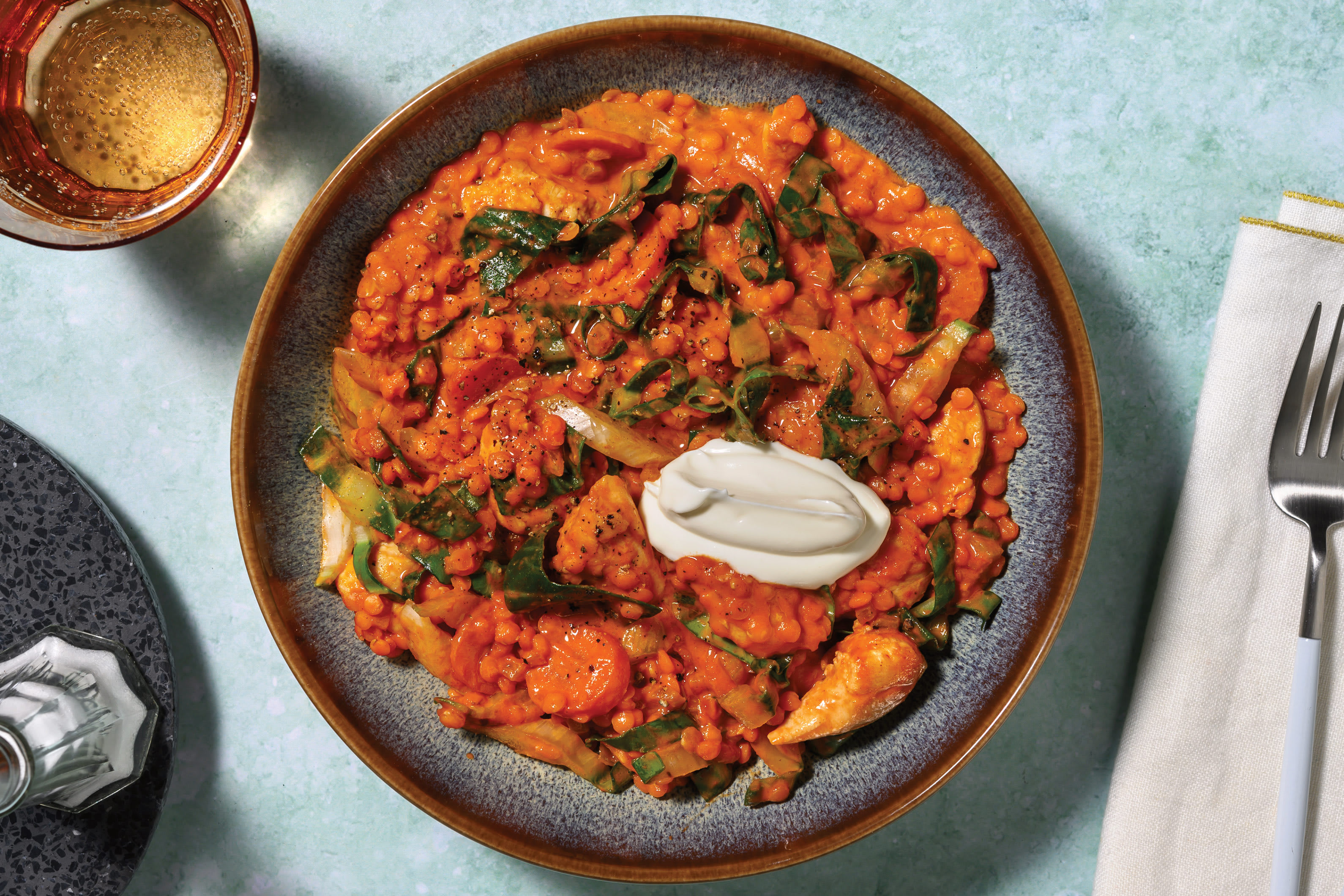 Cheat's Baked Chicken & Red Lentil Dhal