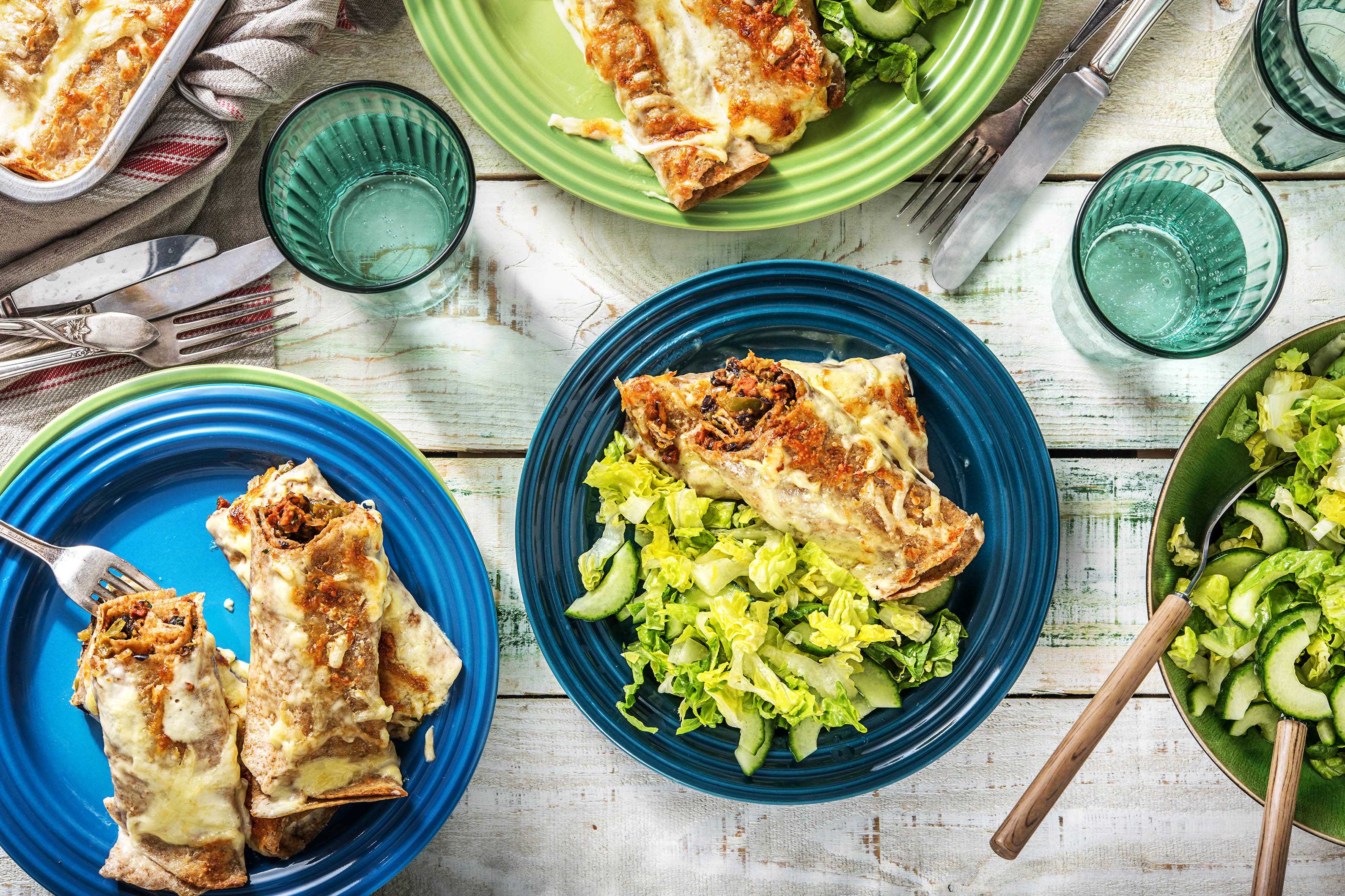 Cheesy Chorizo Enchiladas