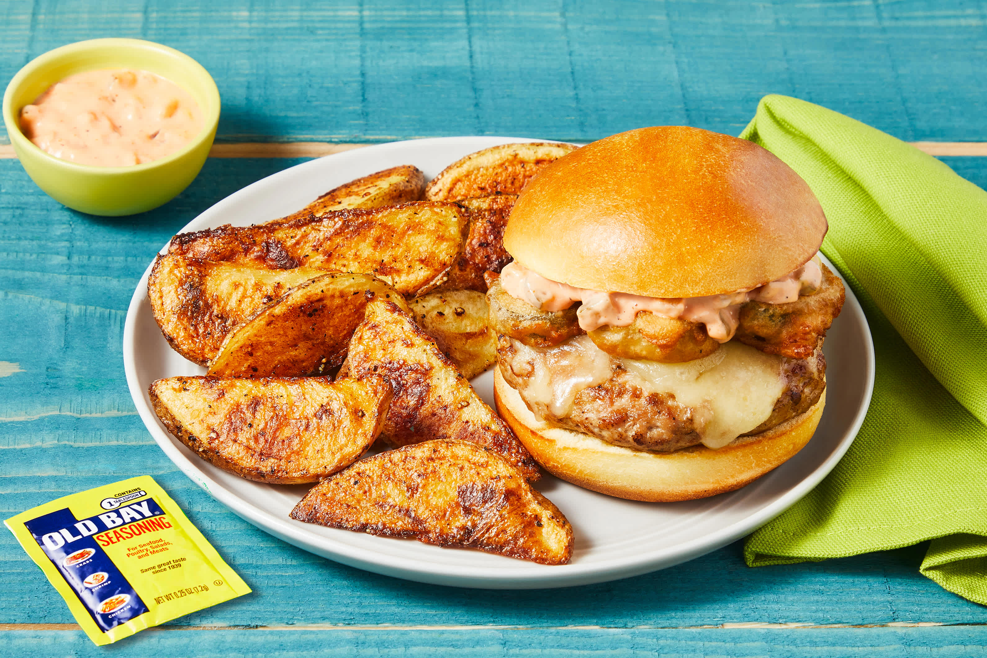 Cheesy Organic Beef & Fried Pickle Burgers