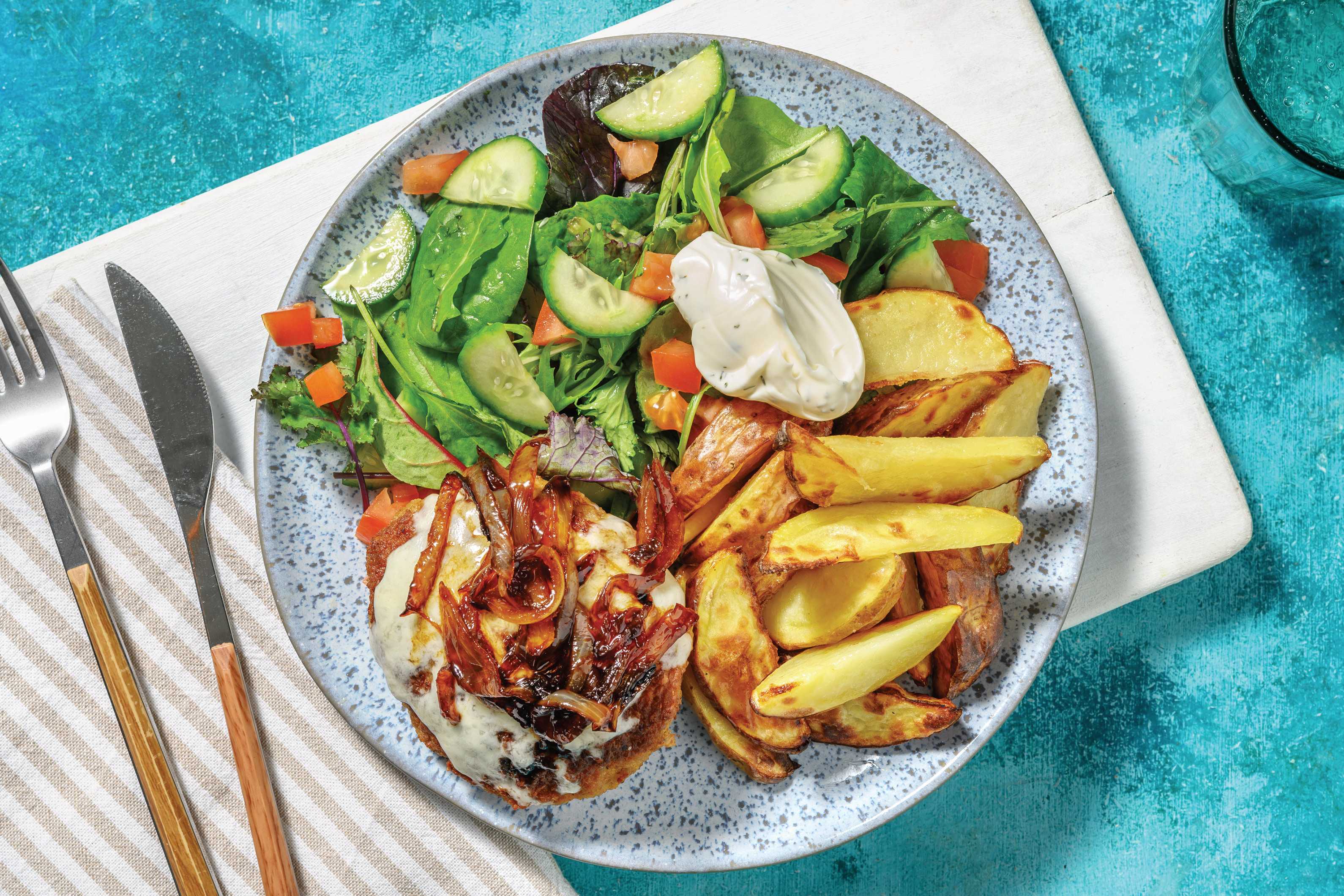 Cheesy Pork Bunless Burgers