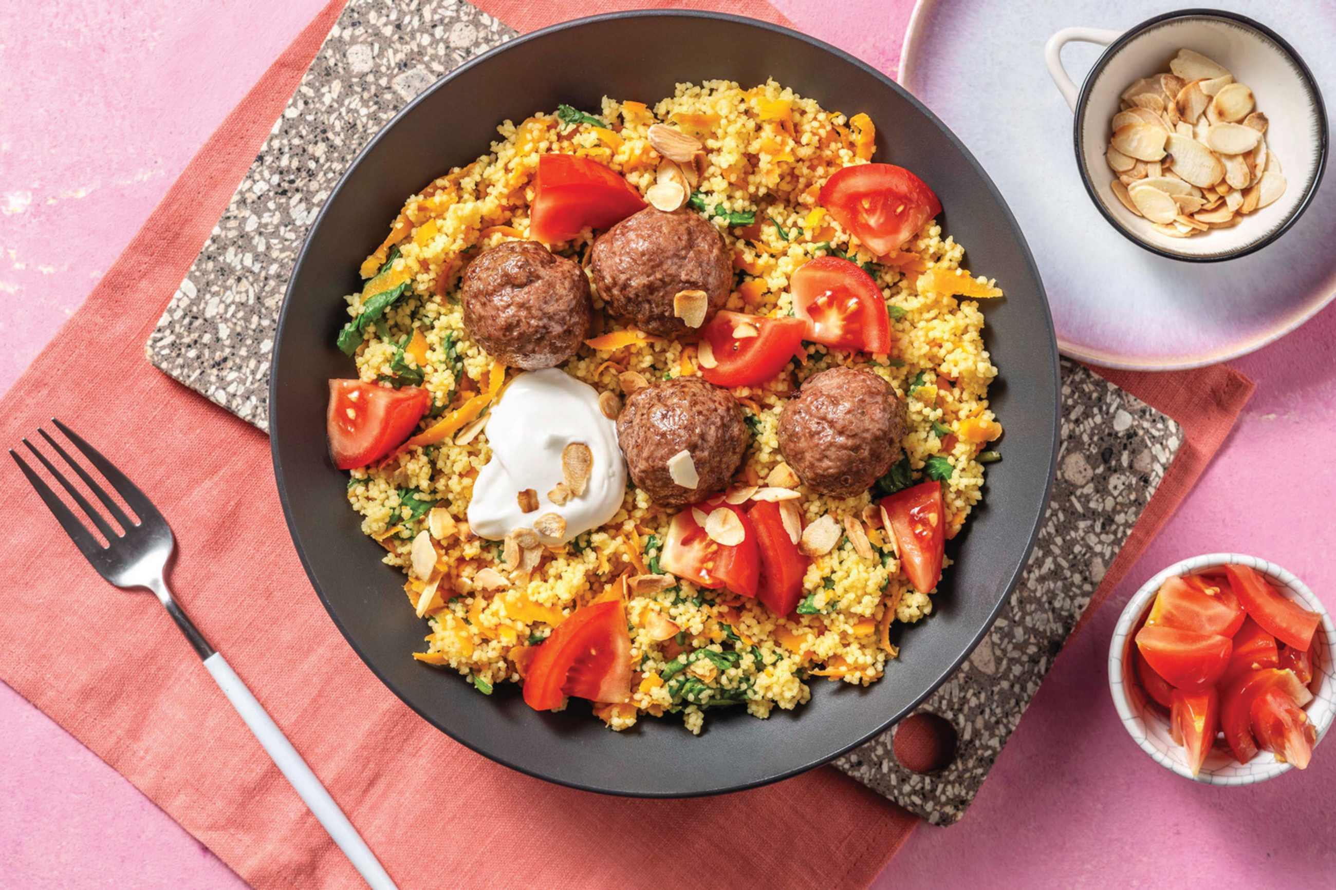Quick Chermoula Beef & Pork Meatballs