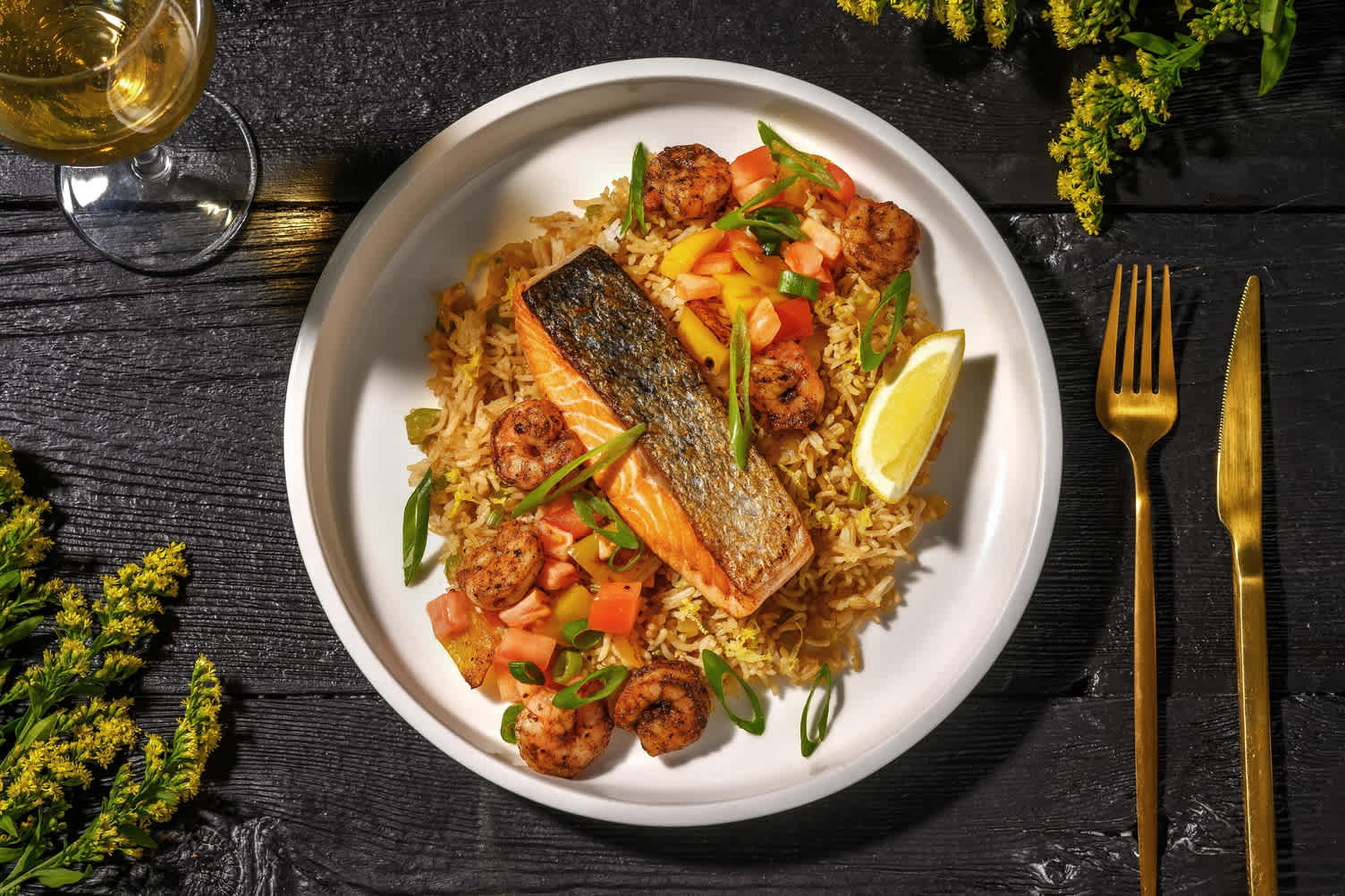 Cajun Salmon and Shrimp