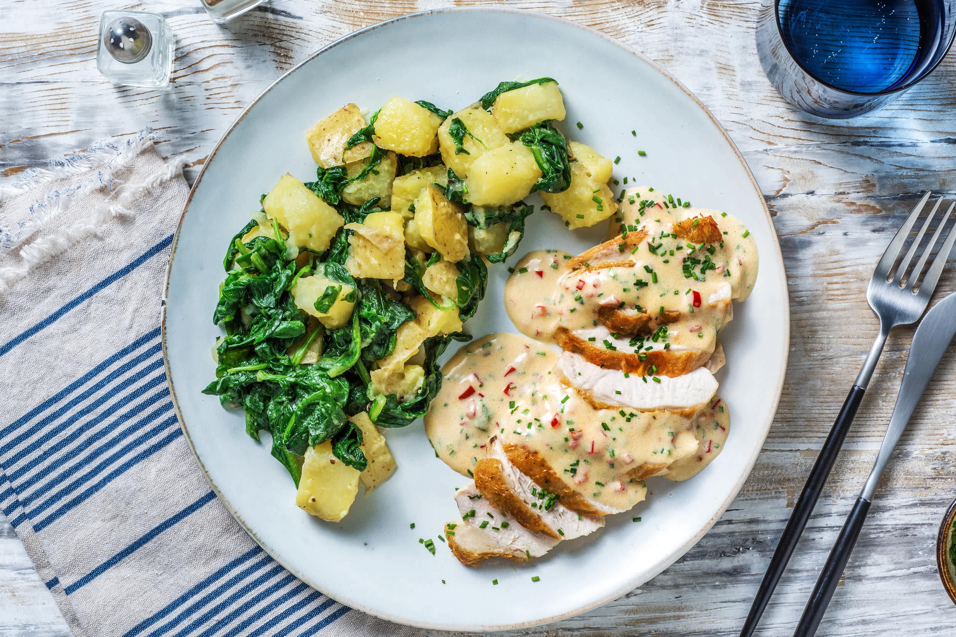 Crispy Chicken and Chilli & Chive Sauce
