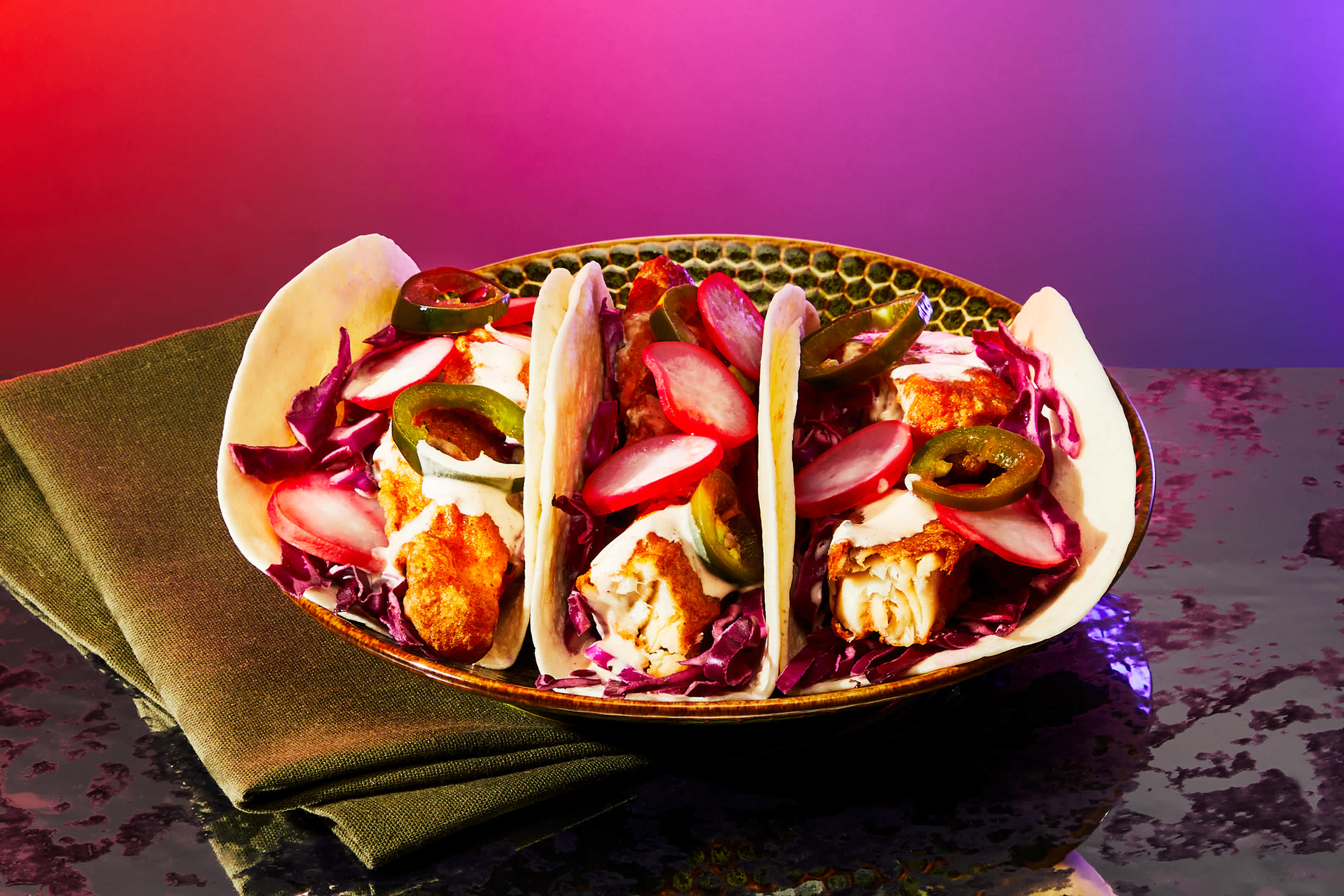 Crispy Orloni-Style Tilapia Tacos