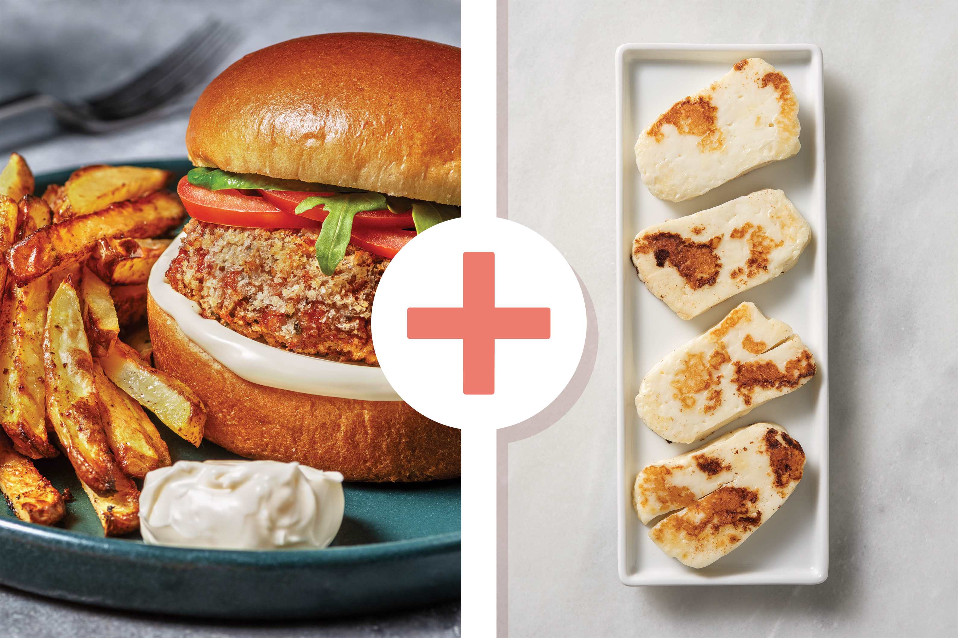 Crumbed Plant-Based Haloumi Burger