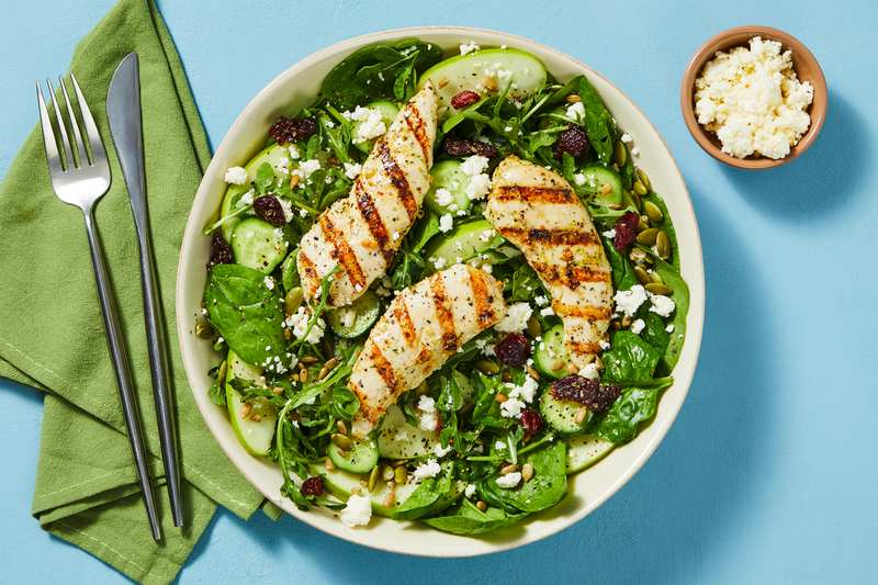 Salade de poulet au miel et à la moutarde