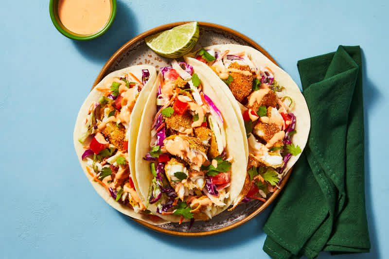 Cornmeal-Crusted Fish Tacos