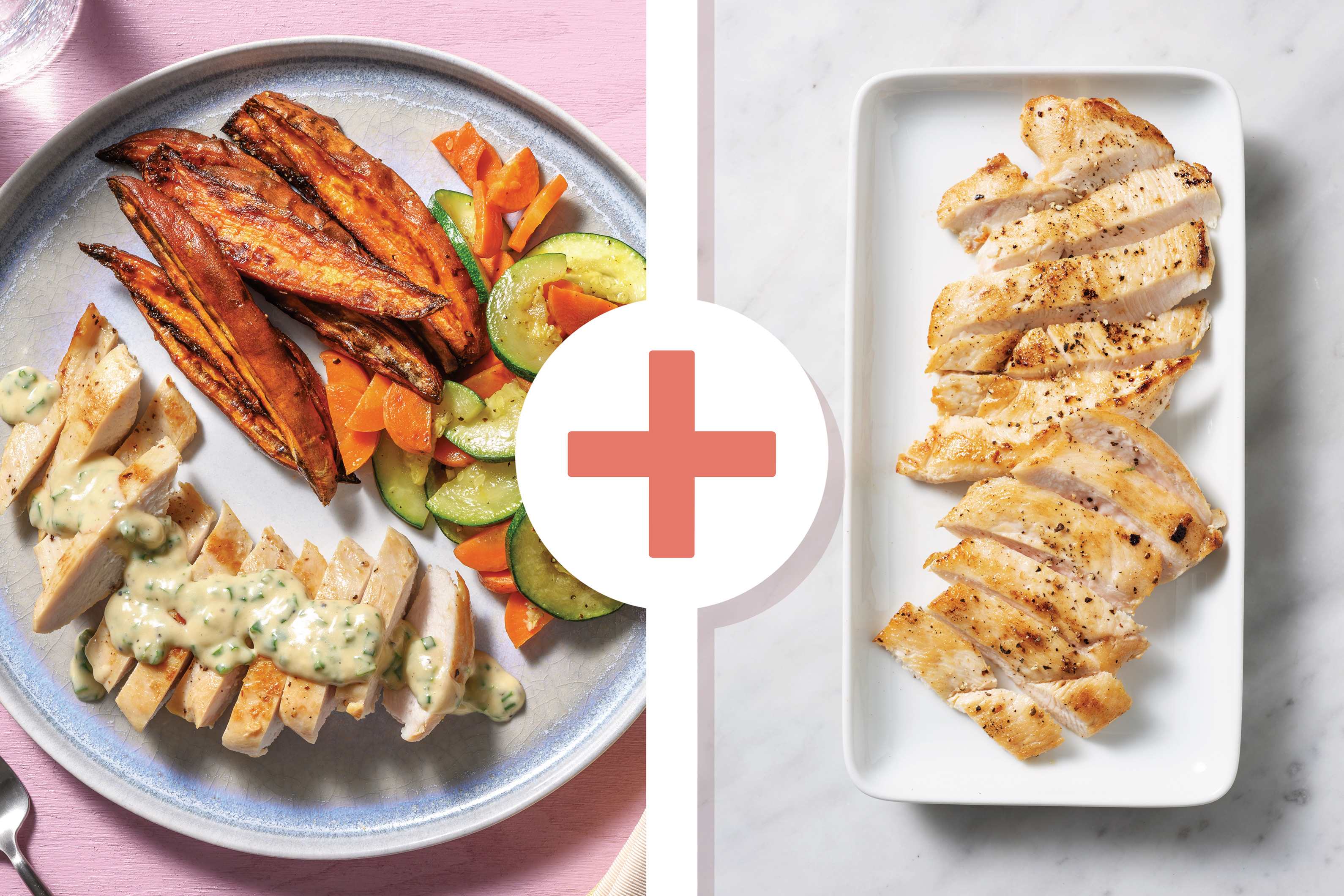 Double Chicken & Creamy Chive Sauce