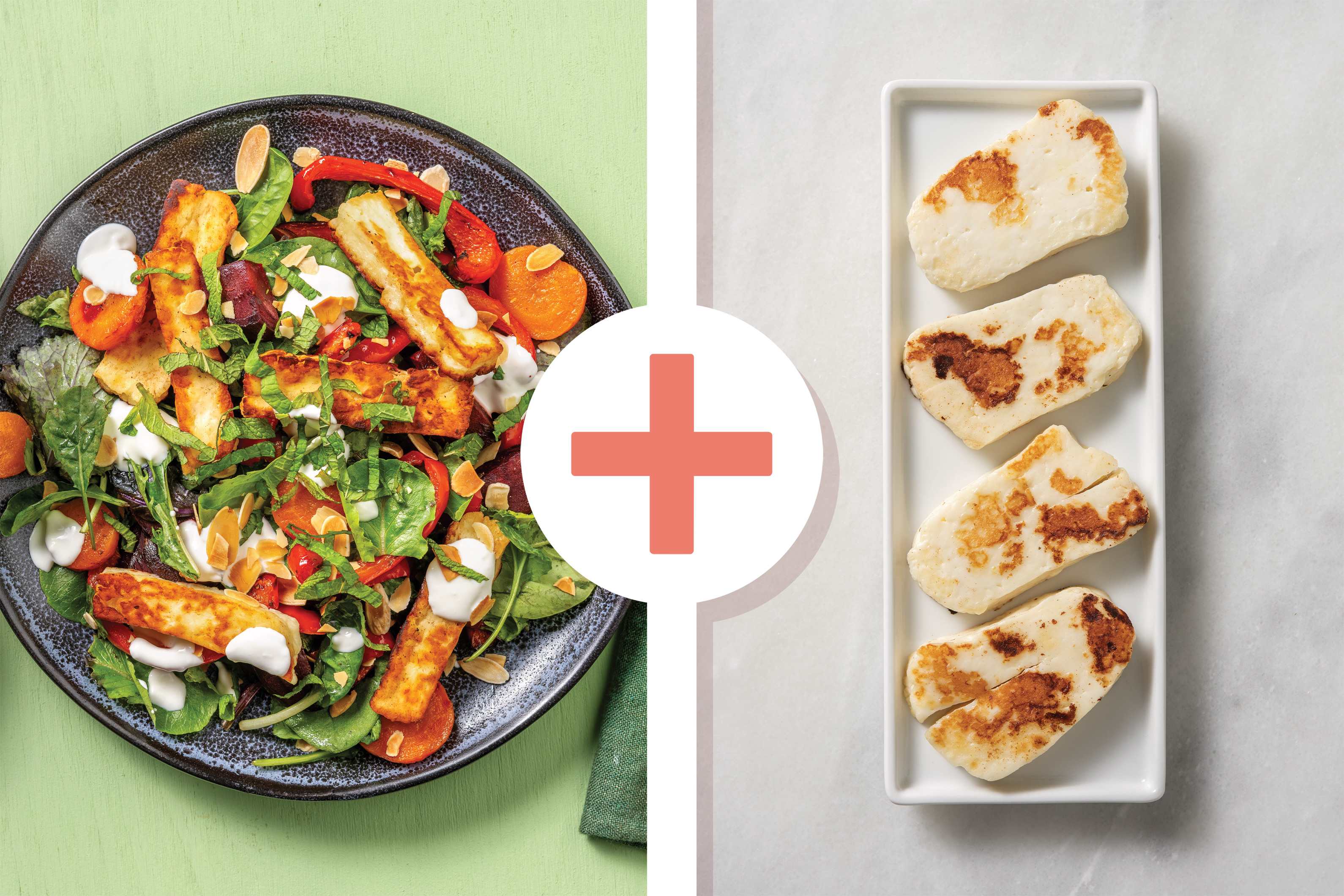 Double Haloumi & Roast Veggie Salad