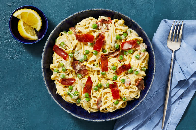 Linguines au pesto et à la ricotta