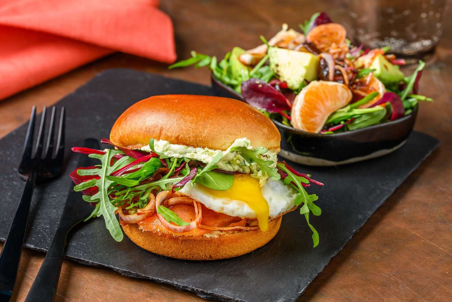 Farmer's Market Egg and Salmon Sandwich