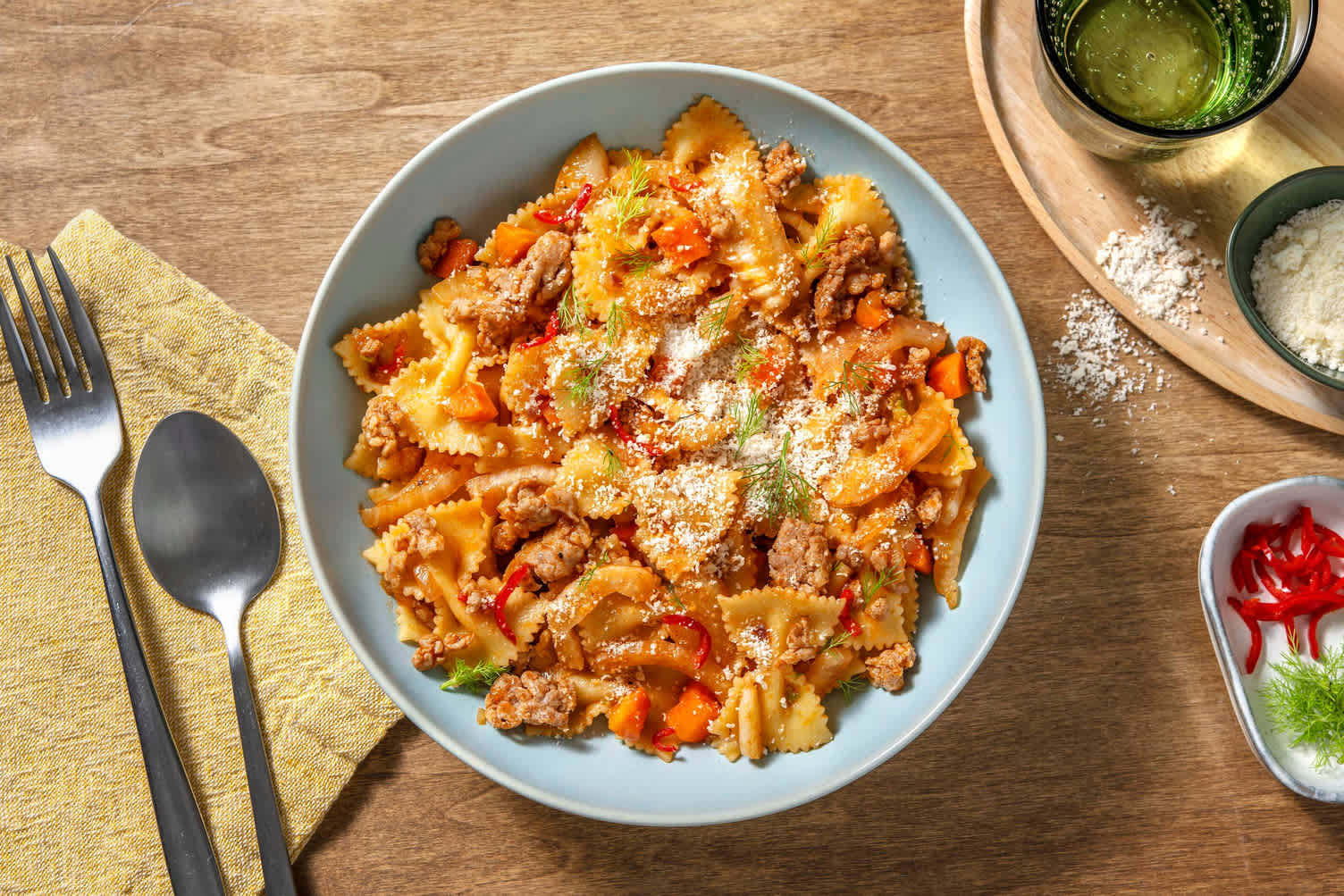 Feurige Salsiccia Pasta