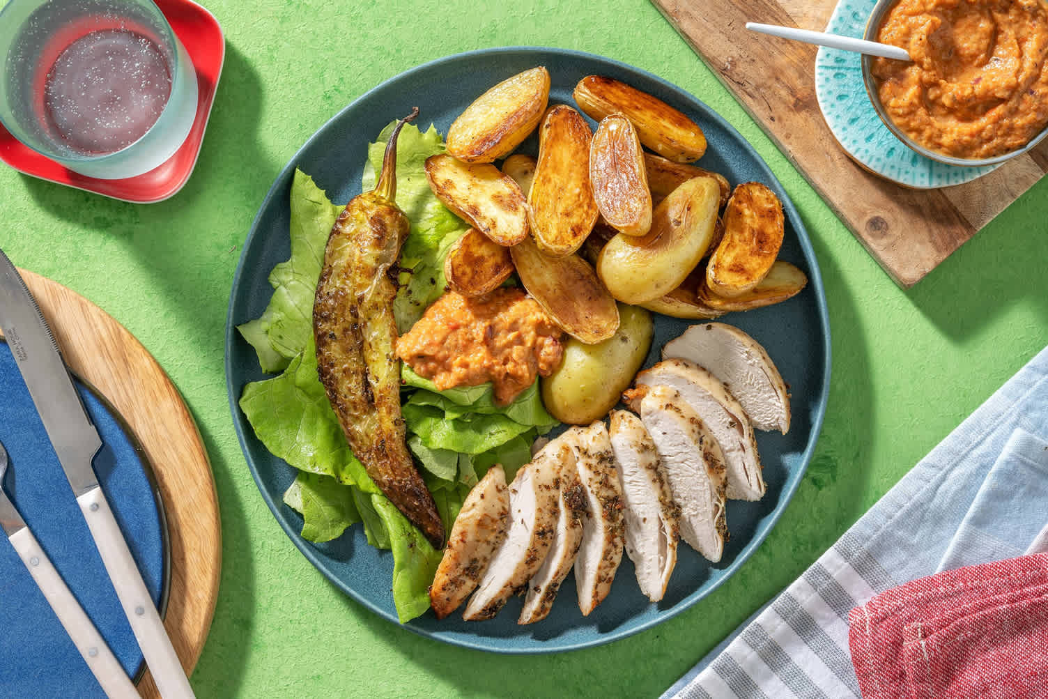 Kipfilet op z'n Kroatisch met gebakken krieltjes