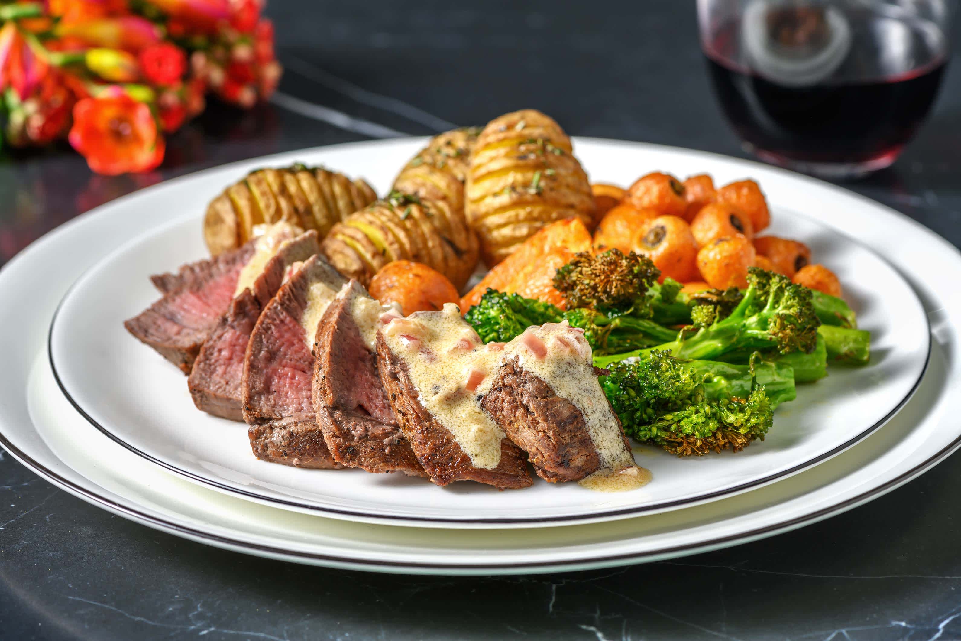 Fillet Steak and Creamy Peppercorn Sauce
