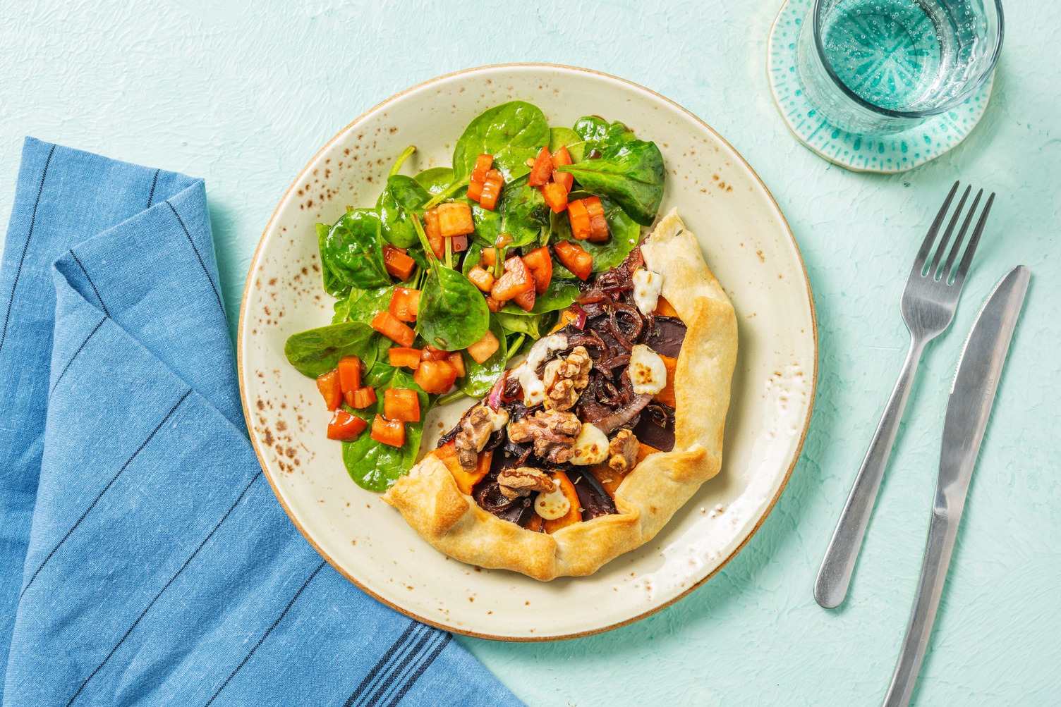 Galette au chèvre et à la betterave