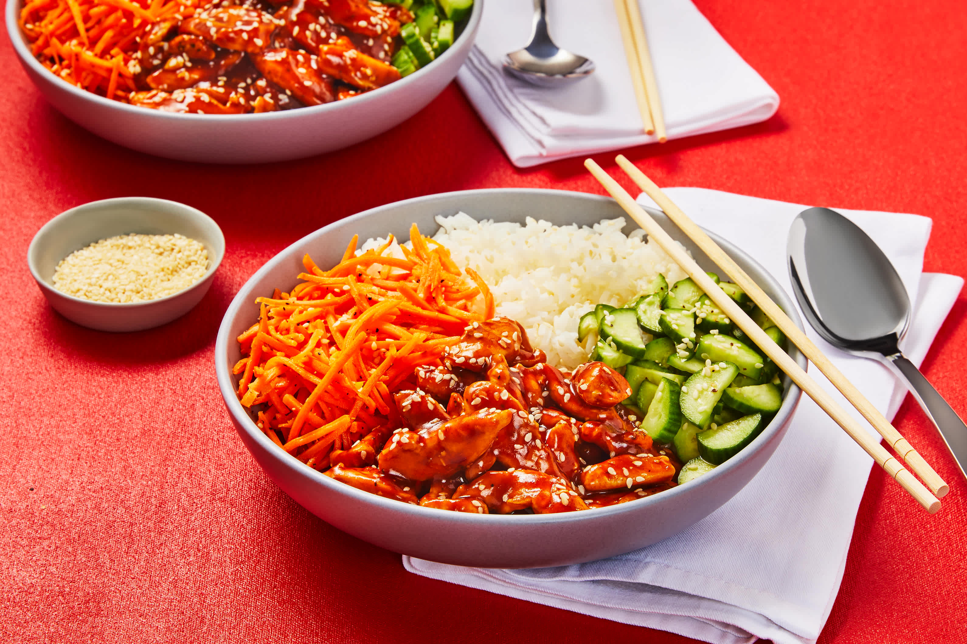 Gochujang-Glazed Chicken Bibimbap