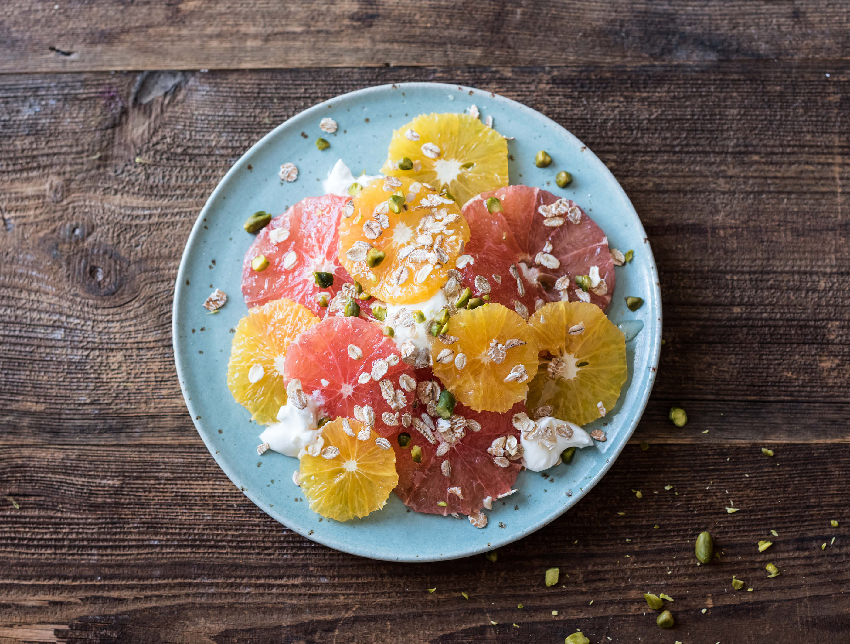 Griekse yoghurt met citrussalade