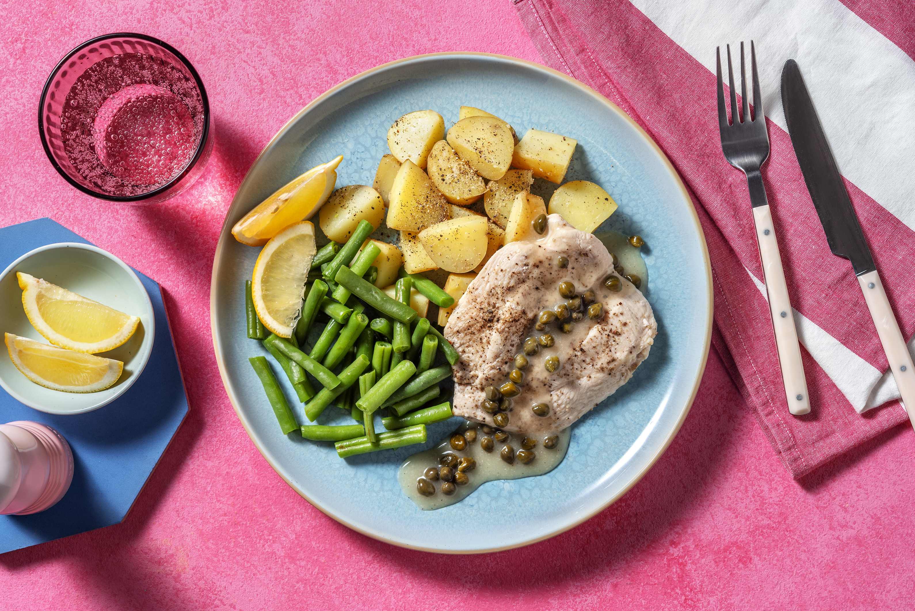 Hähnchen Piccata! mit Kapern-Zitronen Soße