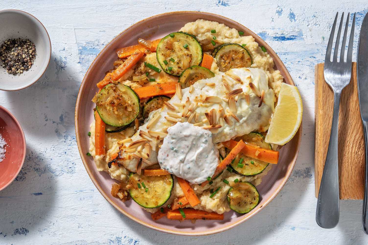 Filet de merlu en croûte d'amandes